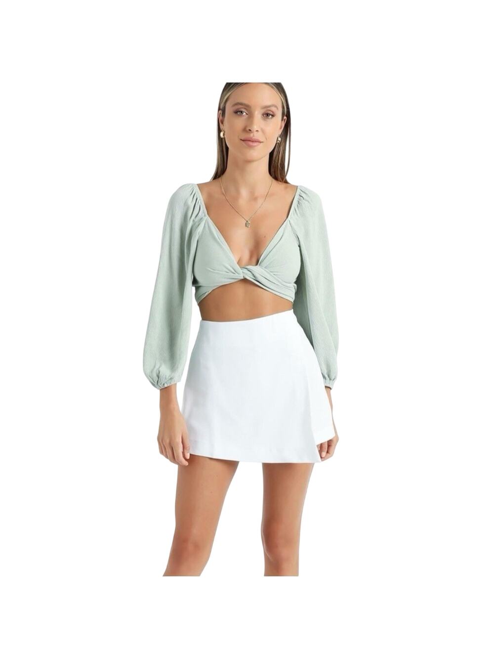 ShowPo White Never Let You Go Mini Skort 8 Preppy Minimal Tennis